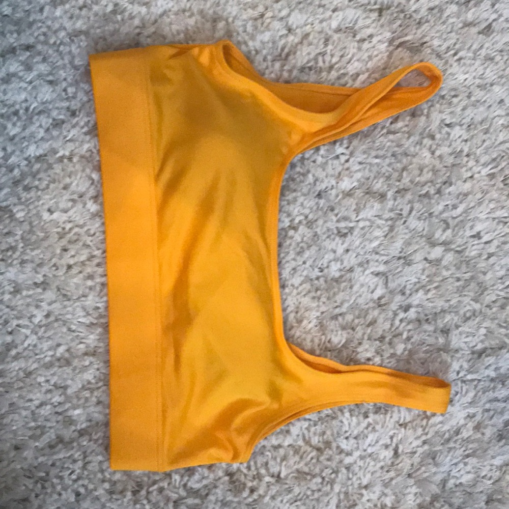 Yellow PINK sports bra